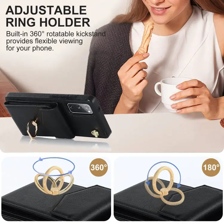 Ring Holder RFID Card Slot Phone Case For Samsung Galaxy S20 FE For Samsung Galaxy S20+ - Samsung Accessories