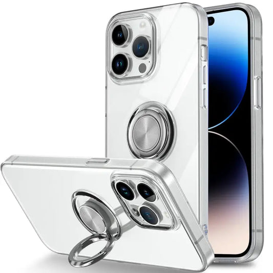 Ring Holder TPU Phone Case - For iPhone 15 Pro - Apple Accessories