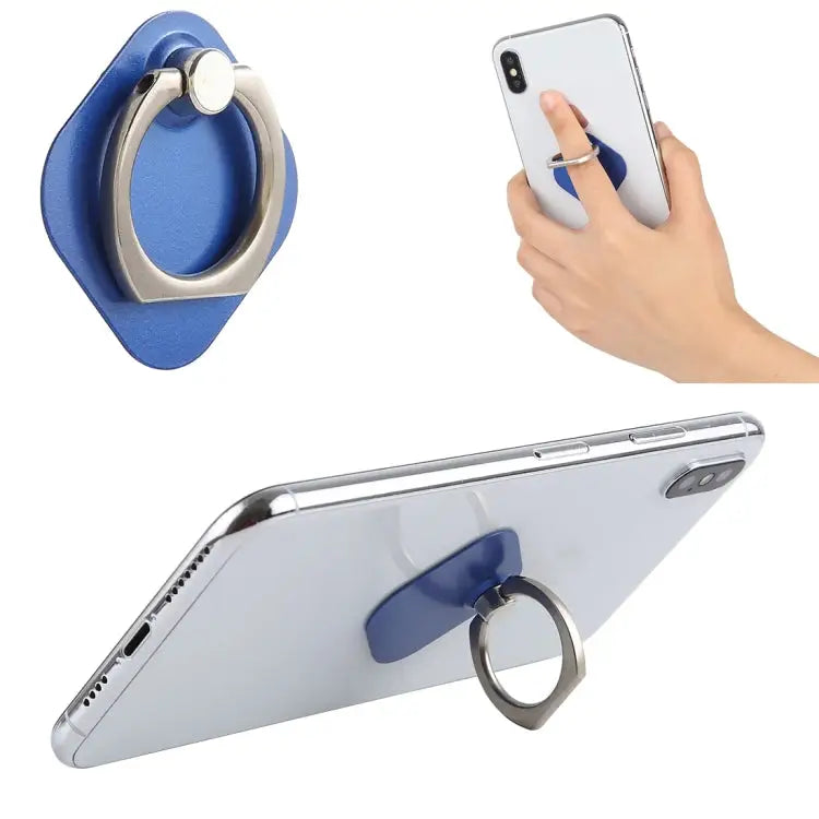 Ring Phone Metal Holder for iPad iPhone Galaxy Huawei Xiaomi LG HTC and Other Smart Phones - Blue