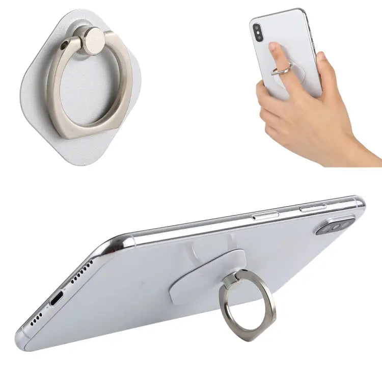 Ring Phone Metal Holder for iPad iPhone Galaxy Huawei Xiaomi LG HTC and Other Smart Phones - White