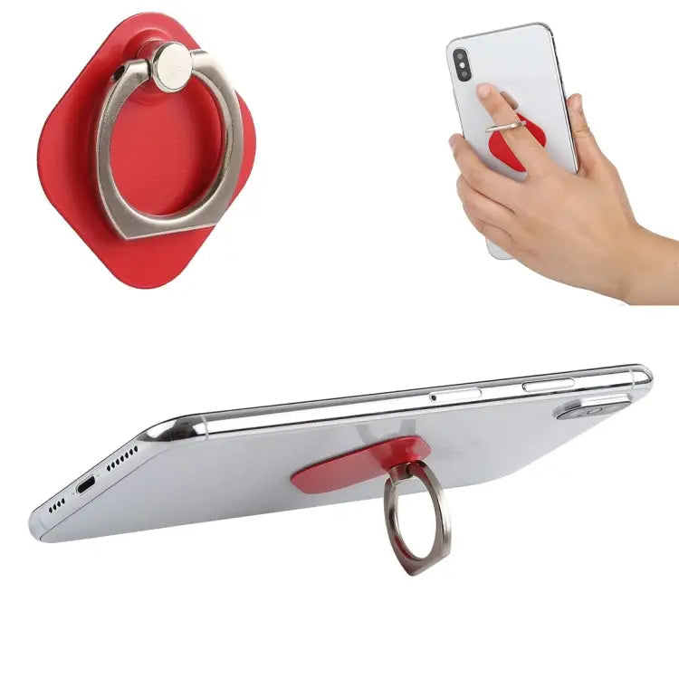 Ring Phone Metal Holder for iPad iPhone Galaxy Huawei Xiaomi LG HTC and Other Smart Phones - Red