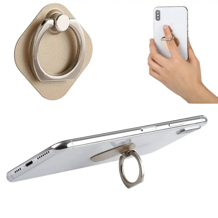 Ring Phone Metal Holder for iPad iPhone Galaxy Huawei Xiaomi LG HTC and Other Smart Phones - Gold