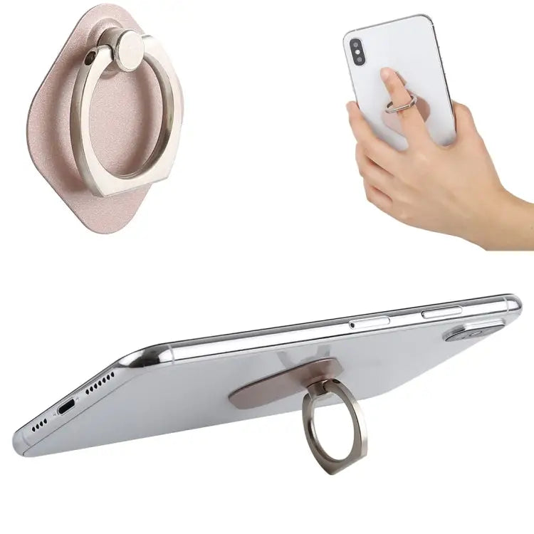 Ring Phone Metal Holder for iPad iPhone Galaxy Huawei Xiaomi LG HTC and Other Smart Phones - Rose Gold