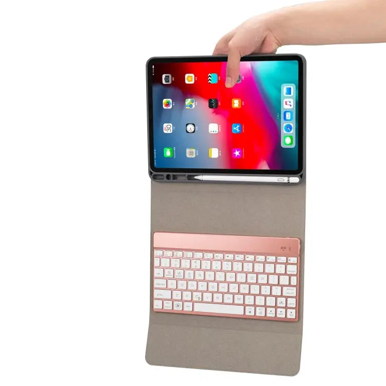 RK11A Backlight TPU Multi Color Light Bluetooth Keyboard Horizontal Flip Leather Case for iPad Pro 11 2020 / 2018