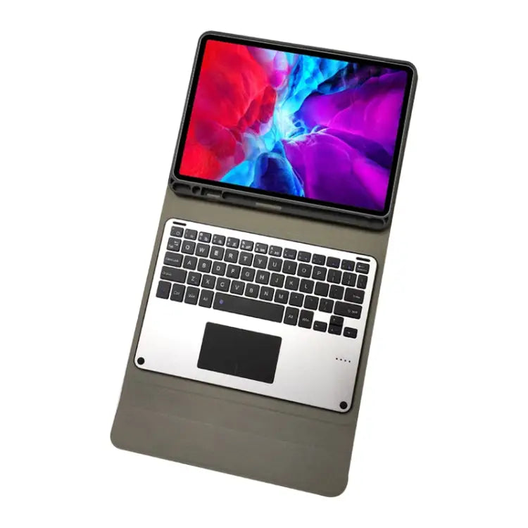 RK11L Aluminum Alloy Touch Bluetooth Keyboard Horizontal Flip Leather Case for iPad Pro 11 2020 / 2018 with Holder &