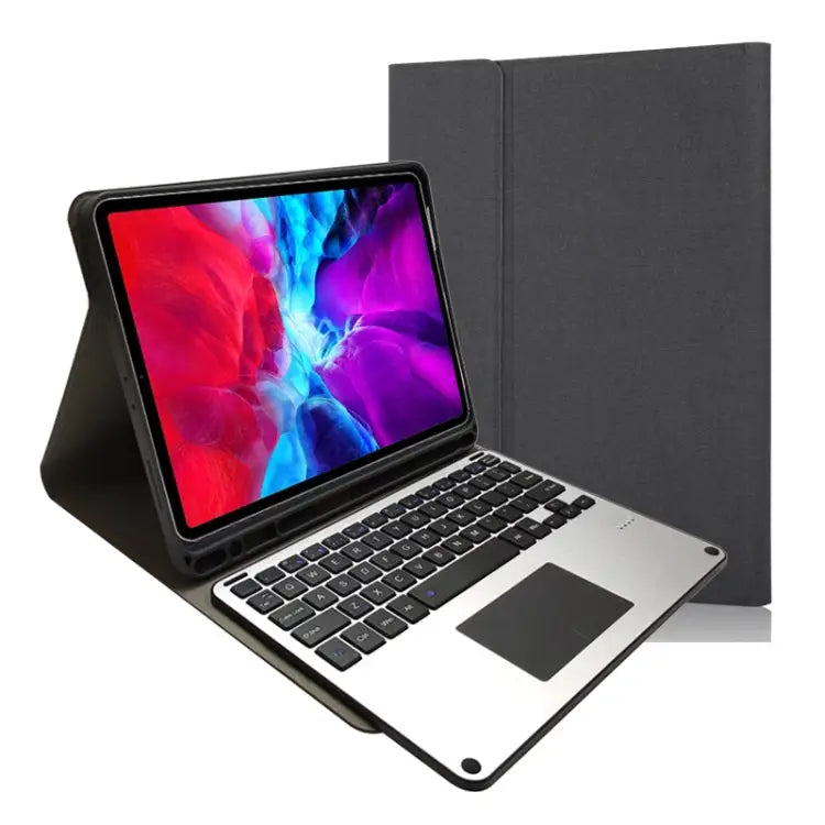 RK11L Aluminum Alloy Touch Bluetooth Keyboard Horizontal Flip Leather Case for iPad Pro 11 2020 / 2018 with Holder &