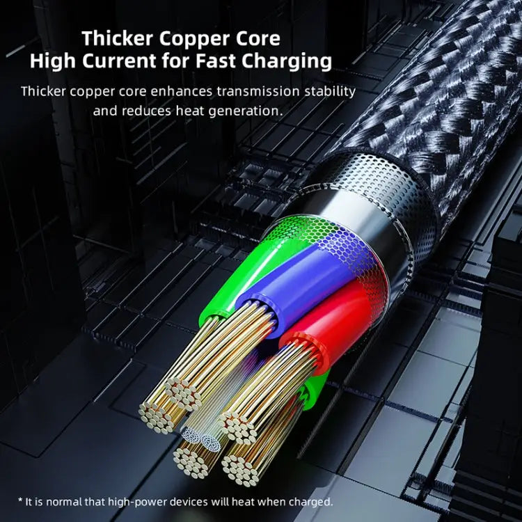 ROCK RCB0811 M3 20W USB-C/Type-C to 8 Pin Zinc Alloy Fast Charging Mobile Game Data Cable Length: 1m - Type-C to 8 Pin