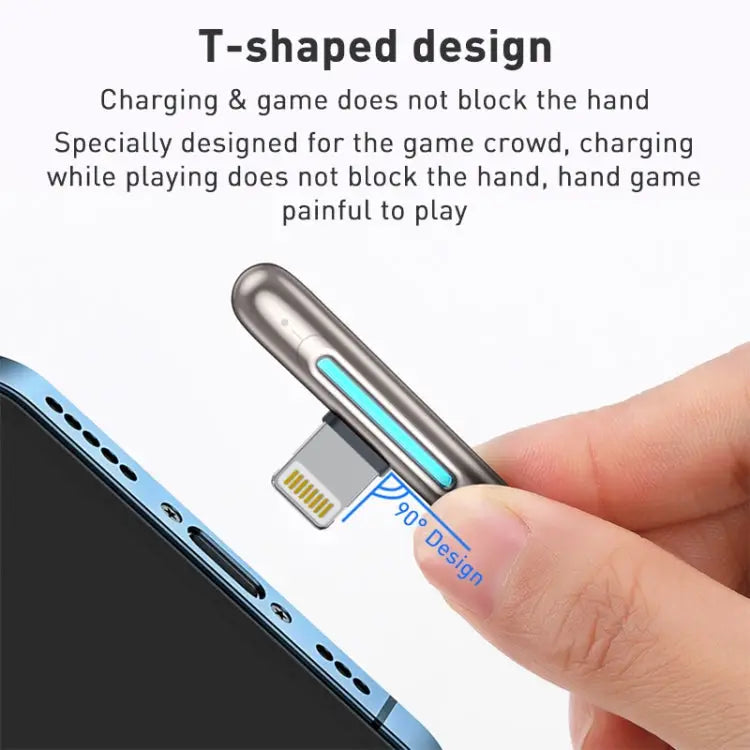 ROCK RCB0811 M3 20W USB-C/Type-C to 8 Pin Zinc Alloy Fast Charging Mobile Game Data Cable Length: 1m - Type-C to 8 Pin