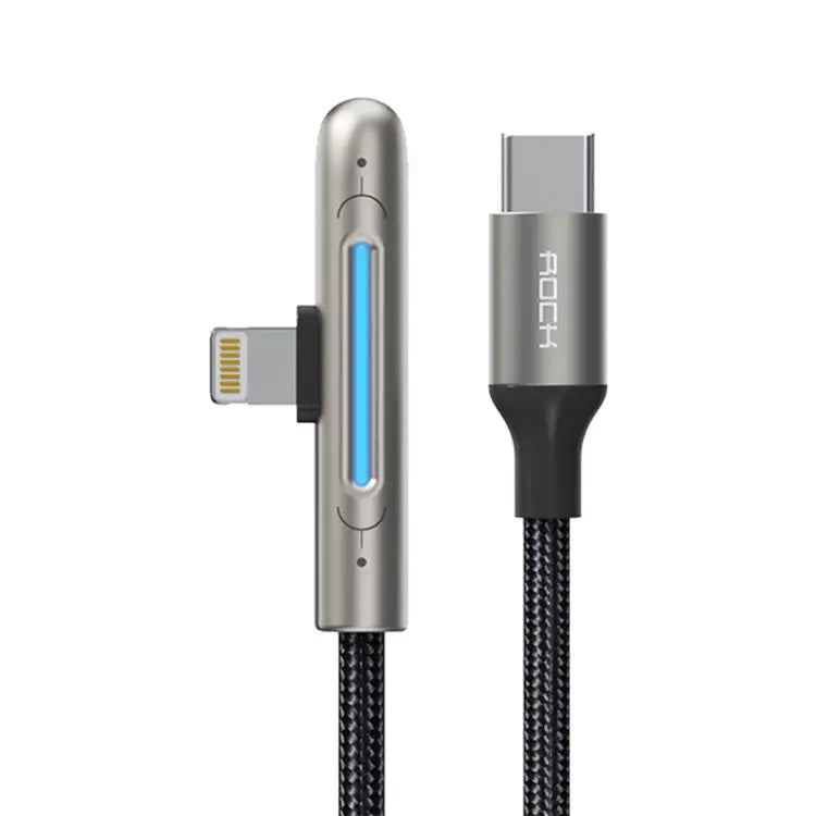 ROCK RCB0811 M3 20W USB-C/Type-C to 8 Pin Zinc Alloy Fast Charging Mobile Game Data Cable Length: 1m - Type-C to 8 Pin