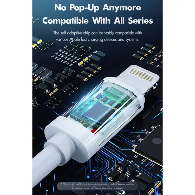 ROCK Space Z19 PD 20W 3A USB-C / Type-C to 8 Pin Fast Charging TPE Data Cable Cable Length: 1m - Z19