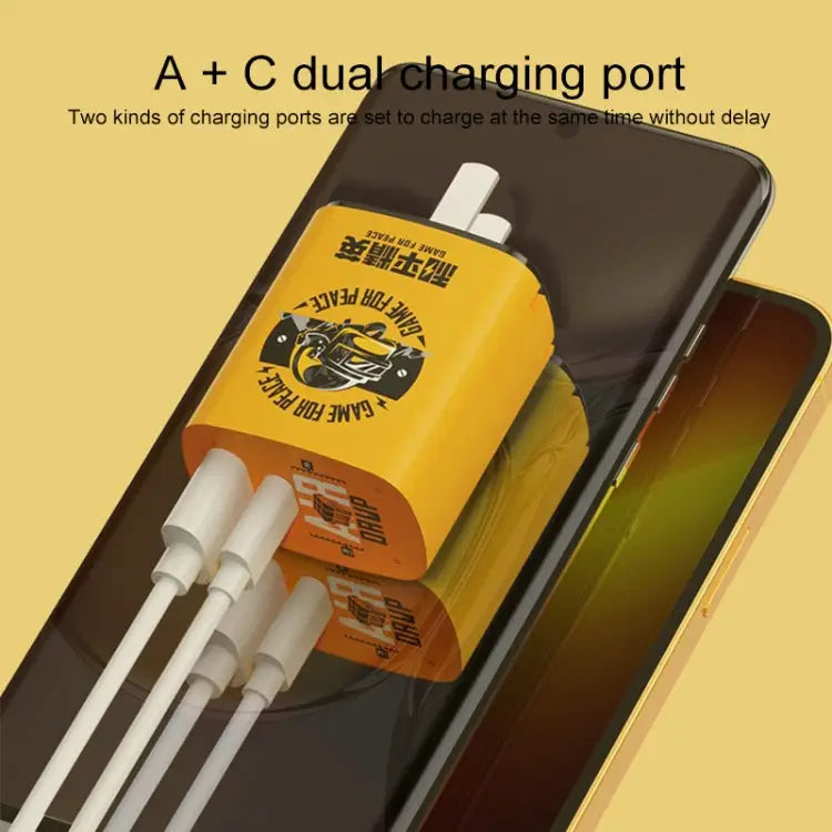 ROCK T42 PD 20W USB + TypeC / USB-C Dual Ports Fast Charging Travel Charger CN Plug - Charger