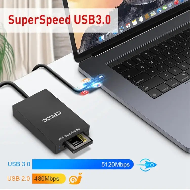 Rocketek CR312-A USB3.0 SD / XQD 2 in 1 Card Reader USB3.0 - USB3.0