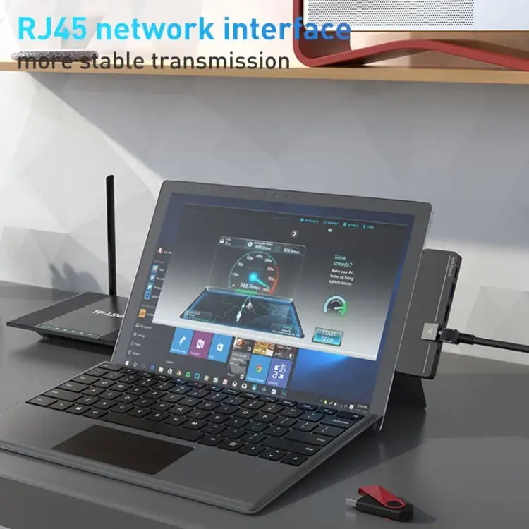 Rocketek SHX6 Multifunctional Dual Type-C Ports Expansion Dock HUB Adapter with LAN SHX6 - SHX6