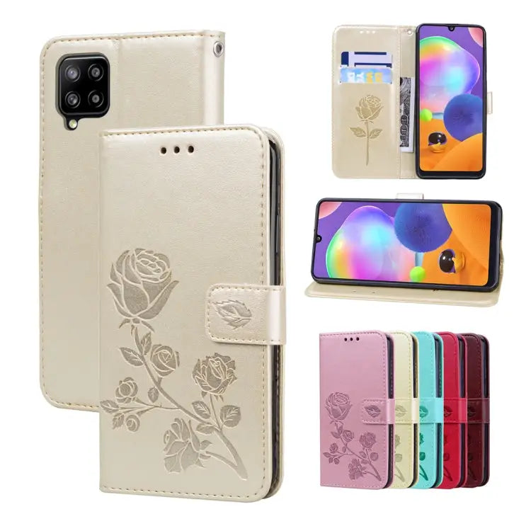 Rose Embossed Flip PU Leather Phone Case For Honor X7/Play 30 Plus For Samsung Galaxy M33 5G Global For Samsung Galaxy