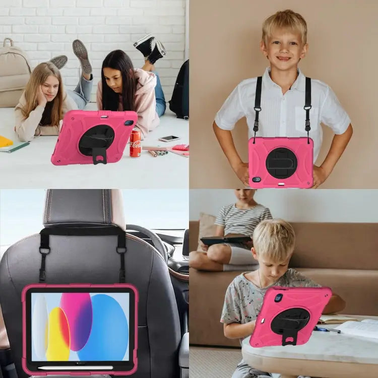 Rotary Grab Silicone And PC Tablet Case For iPad 10th 10.9 2022 - Apple Accessories