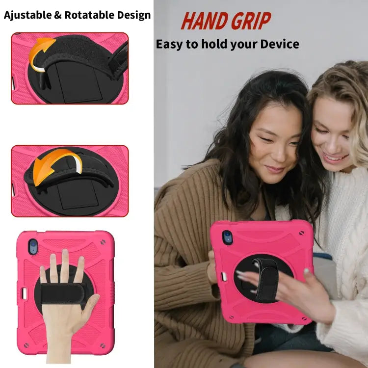 Rotary Grab Silicone And PC Tablet Case For iPad 10th 10.9 2022 - Apple Accessories