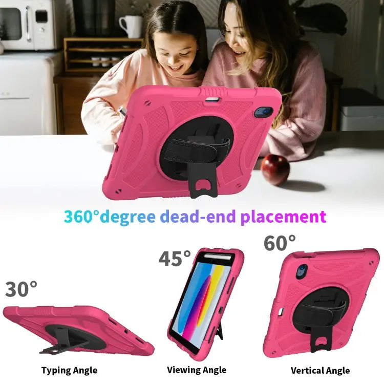 Rotary Grab Silicone And PC Tablet Case For iPad 10th 10.9 2022 - Apple Accessories