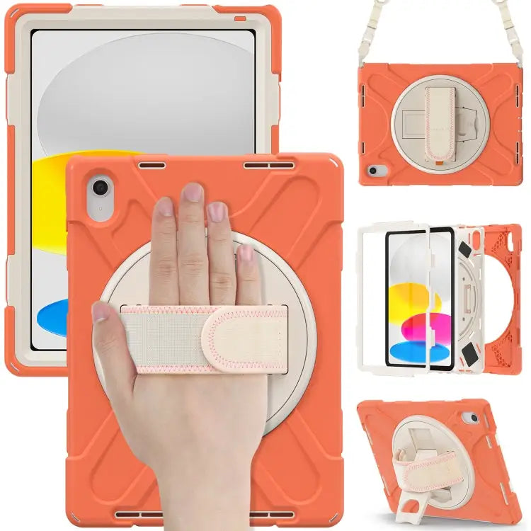 Rotatable Kickstand Grip Heavy Duty Hard Rugged Tablet Case For iPad 10th Gen 10.9 2022 - For iPad 10th Gen 10.9 2022