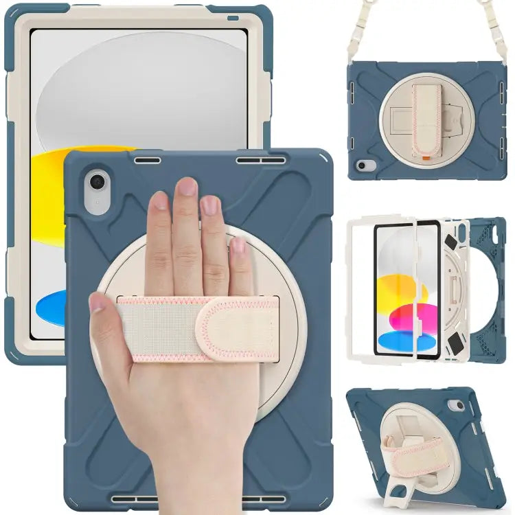 Rotatable Kickstand Grip Heavy Duty Hard Rugged Tablet Case For iPad 10th Gen 10.9 2022 - For iPad 10th Gen 10.9 2022