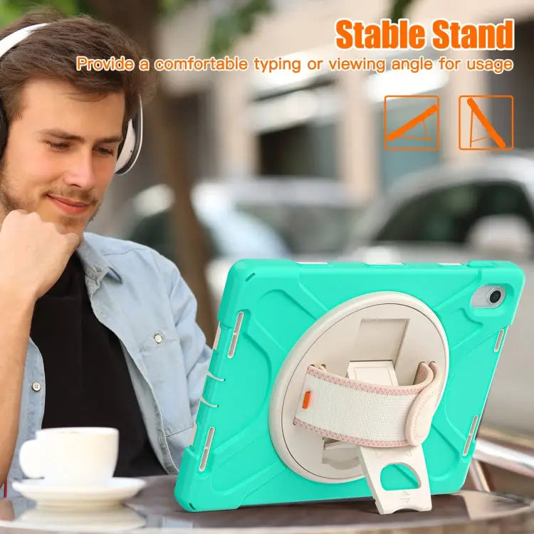 Rotatable Kickstand Grip Heavy Duty Hard Rugged Tablet Case For iPad 10th Gen 10.9 2022 - Apple Accessories