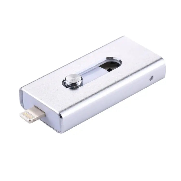 RQW-02 3 in 1 USB 2.0 & 8 Pin & Micro USB 64GB Flash Drive - RQW-02 Silver
