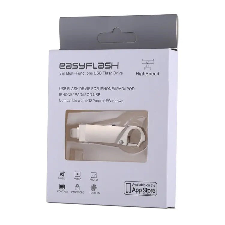 RQW-10F 2 in 1 USB 2.0 & 8 Pin 16GB Keychain Flash Drive - RQW-10F