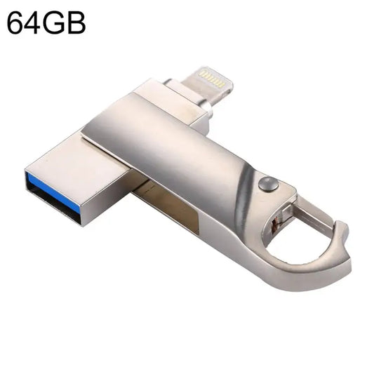 RQW-10F 2 in 1 USB 2.0 & 8 Pin 64GB Keychain Flash Drive - RQW-10F