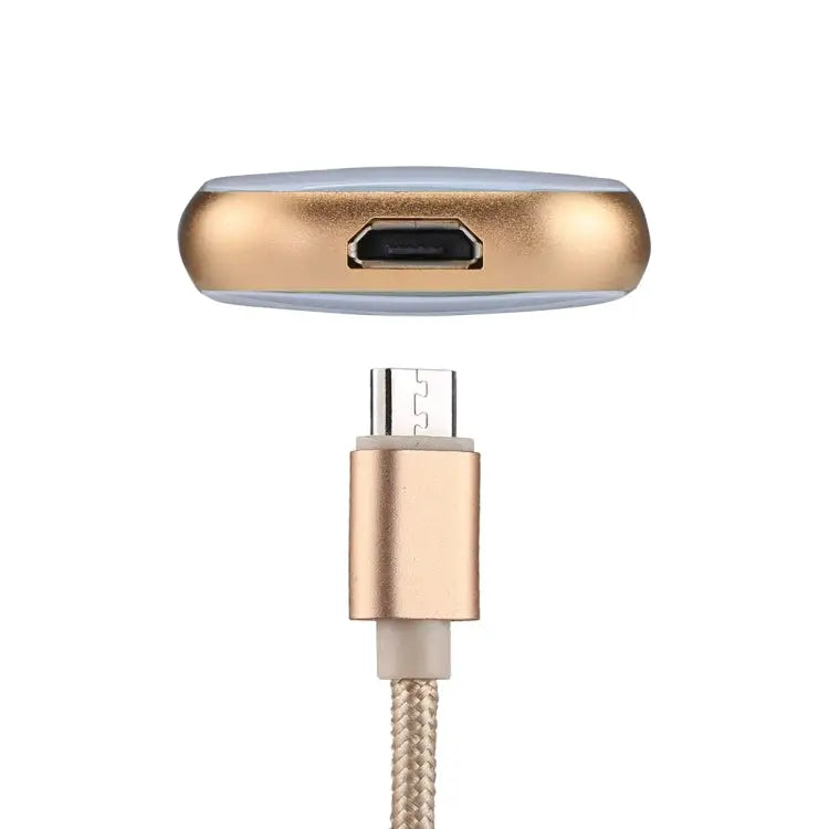 RQW-18S 8 Pin 128GB Multi-functional Flash Disk Drive with USB / Micro USB to Micro USB Cable - RQW-18S Gold