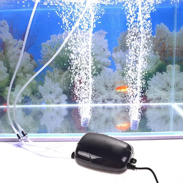RS-290 220V 3W Single Outlets Adjustable Flow Silent Aquarium Air Pump Fish Tank Oxygen Air Pump 3W - 3W