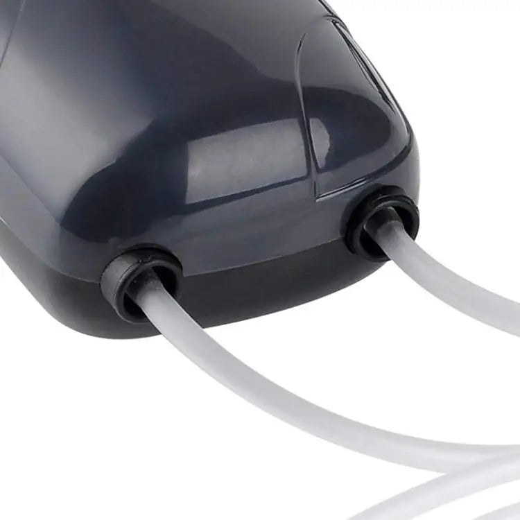 RS-390 220V 5W Double Outlets Adjustable Flow Silent Aquarium Air Pump Fish Tank Oxygen Air Pump 5W - 5W