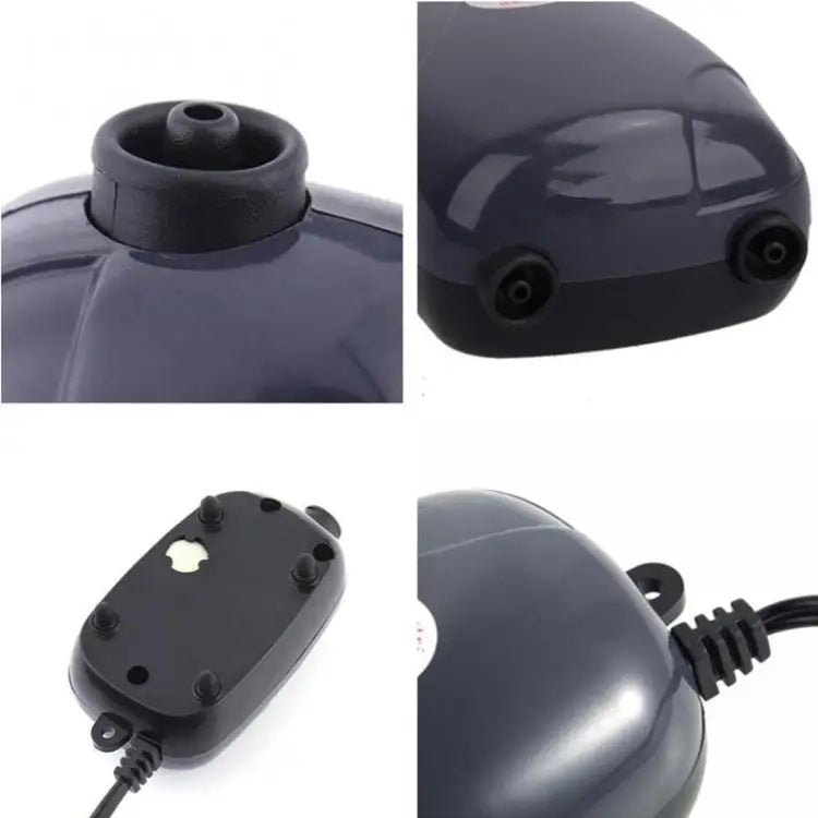 RS-390 220V 5W Double Outlets Adjustable Flow Silent Aquarium Air Pump Fish Tank Oxygen Air Pump 5W - 5W