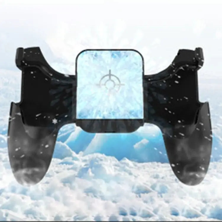 S-03 Six-finger Linkage Semiconductor Cooling Mobile Phone Gamepad with Bracket Suitable for 4.7-6.5 inch Mobile Phones