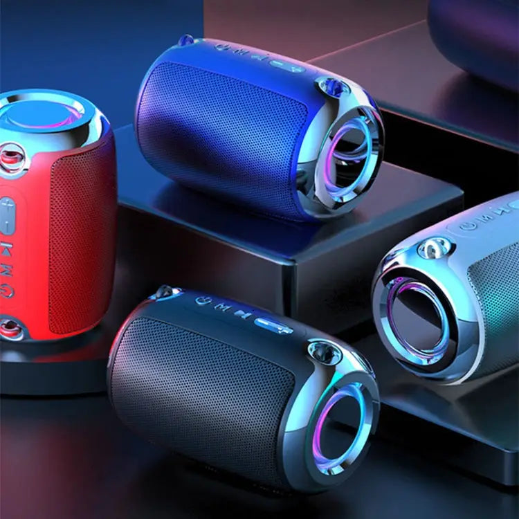 S1 HIFI Stereo Sound Portable Bluetooth Speaker Cool Black Silver Gray Deep Blue Charm Red - Cool Black