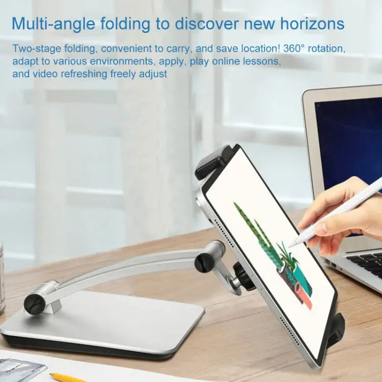 S10 Aluminum Alloy Tablet Stand Flat Laptop Frame Folding Desk Accessories