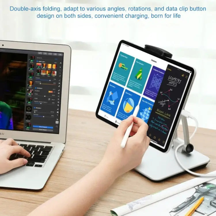 S10 Aluminum Alloy Tablet Stand Flat Laptop Frame Folding Desk Accessories