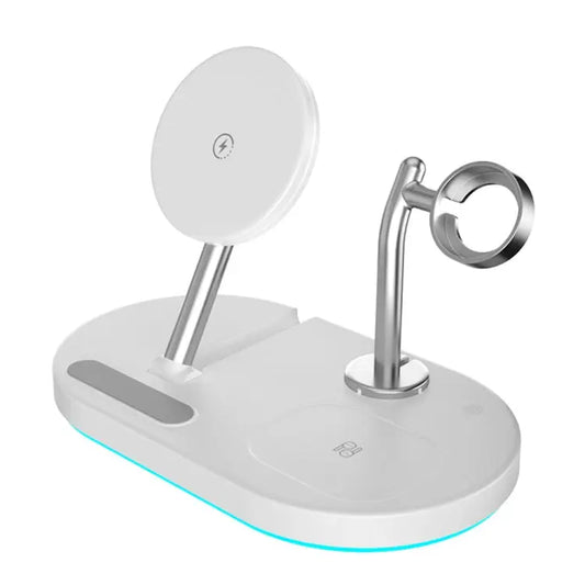 S20 4 in 1 15W Multifunctional Magnetic Wireless Charger with Night Light & Holder for Mobile Phones / AirPods - S20