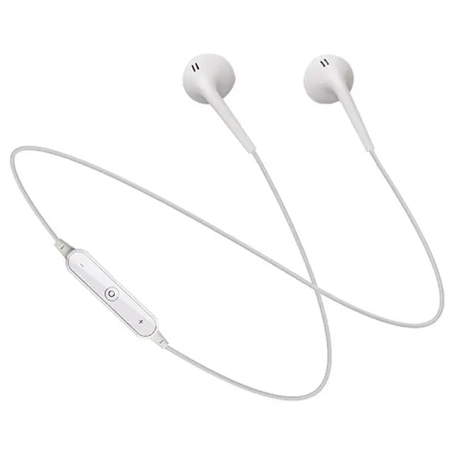 S6 Sport Wireless Bluetooth Earphone for iPhone / Xiaomi / Huawei with Mic - WHITE