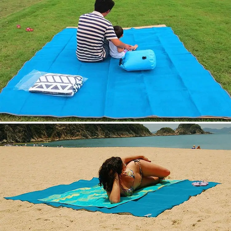 Sand Free Mat Lightweight Foldable Outdoor Picnic Mattress Camping Cushion Beach Mat Size: 2x2m 2 x 2m(Pink) 2 x