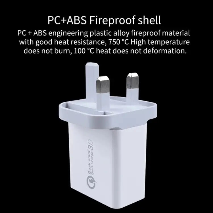 SDC-30W 2 in 1 USB to 8 Pin Data Cable + 30W QC 3.0 USB + 2.4A Dual USB 2.0 Ports Mobile Phone Tablet PC Universal