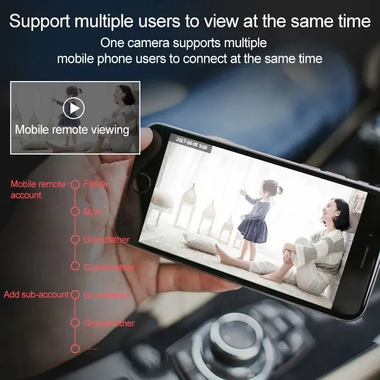 SECTEC IL-HIP291-2M-AI Intelligent Tracking Monitor Mobile Phone Remote Wireless Network Wifi Camera Cloud Storage