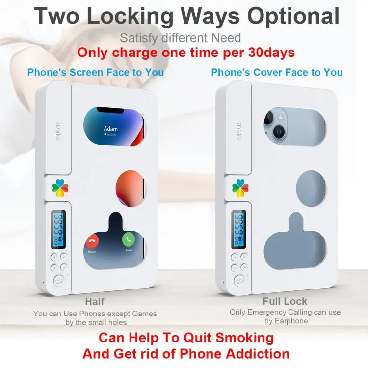 Self-discipline Smart Phone Lock Timing Box lock01 White - lock01 White