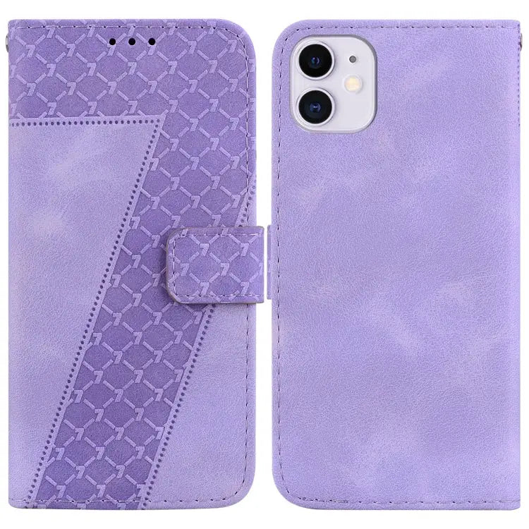 Seven-shaped Embossed Leather Phone Case For iPhone 12 mini For iPhone 11 Pro Max For iPhone 11 For iPhone 11 Pro