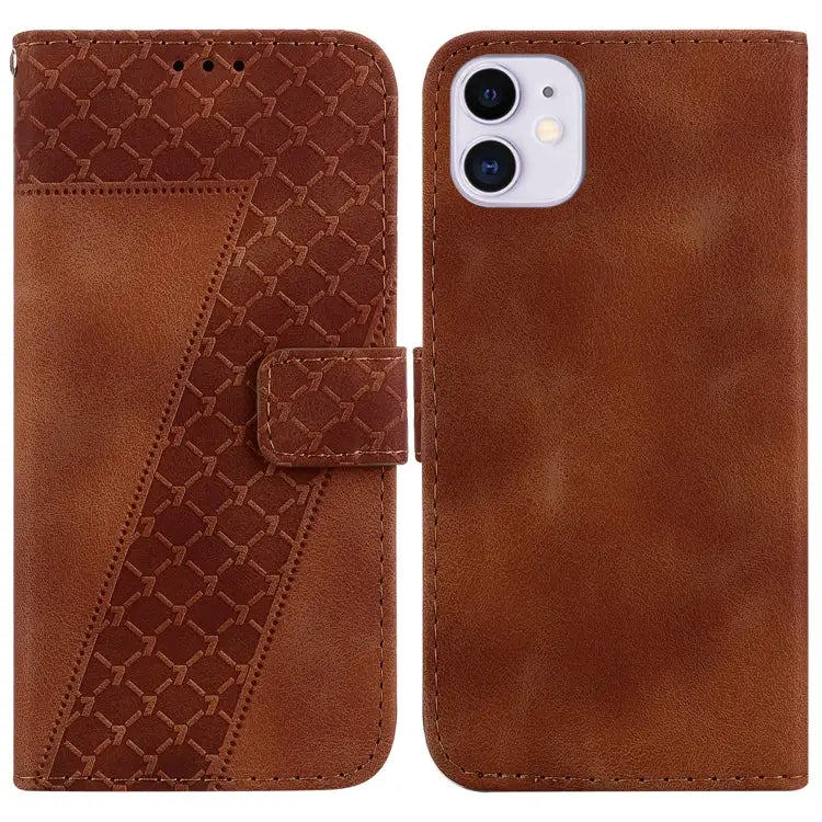 Seven-shaped Embossed Leather Phone Case For iPhone 12 mini For iPhone 11 Pro Max For iPhone 11 For iPhone 11 Pro