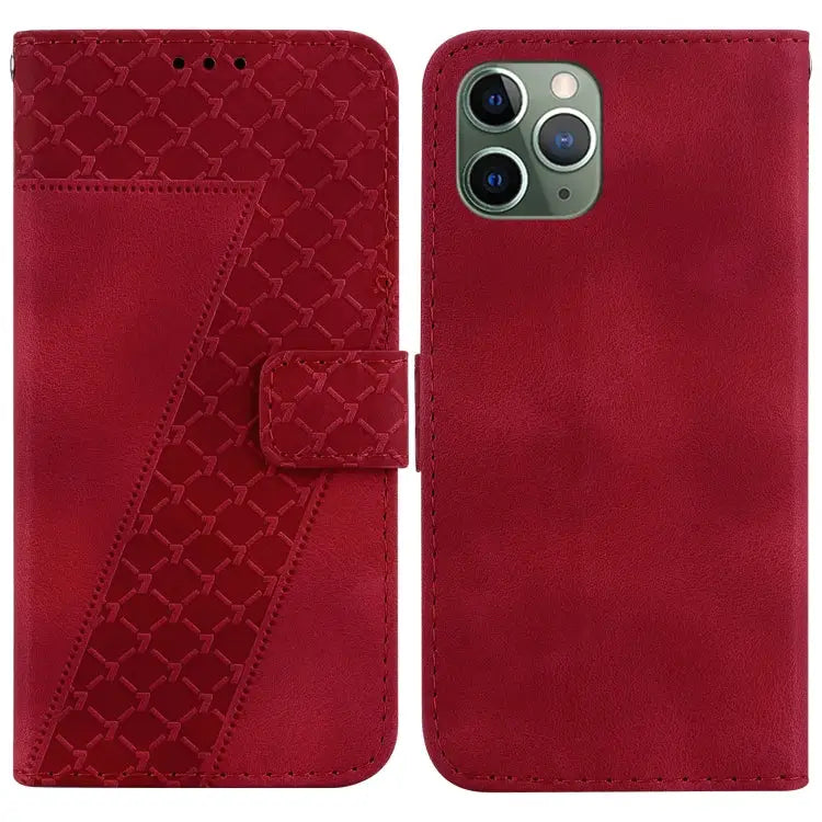 Seven-shaped Embossed Leather Phone Case For iPhone 12 mini For iPhone 11 Pro Max For iPhone 11 For iPhone 11 Pro