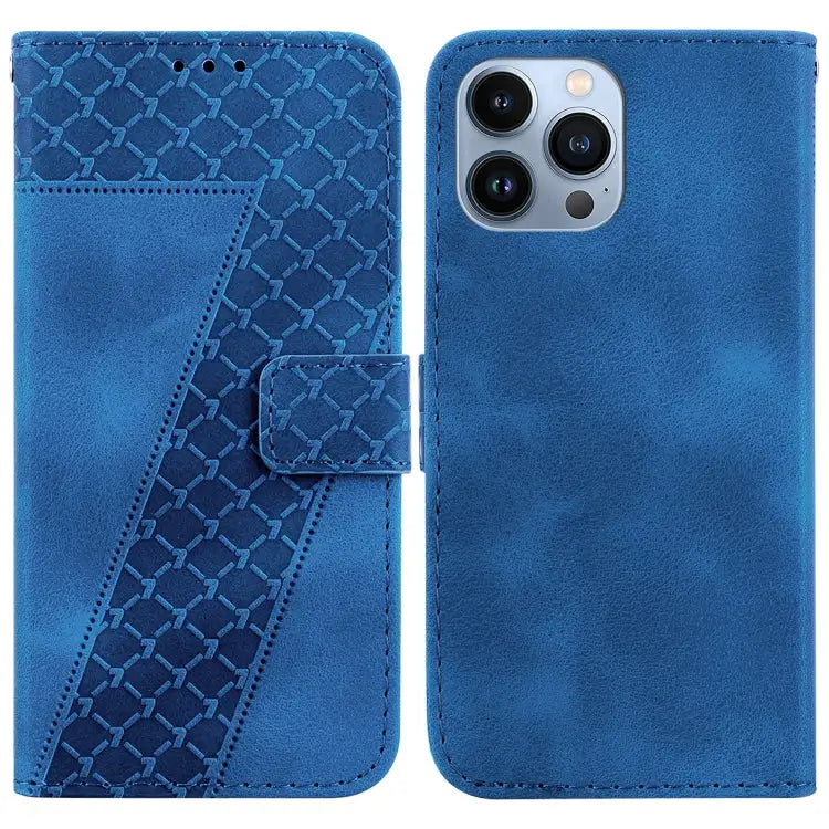 Seven-shaped Embossed Leather Phone Case For iPhone 15 For iPhone 14 Plus For iPhone 14 For iPhone 14 Pro - For iPhone