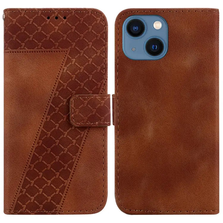 Seven-shaped Embossed Leather Phone Case For iPhone 16 For iPhone 15 Pro Max For iPhone 15 Pro For iPhone 15 Plus