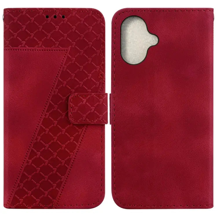 Seven-shaped Embossed Leather Phone Case For iPhone 16 For iPhone 15 Pro Max For iPhone 15 Pro For iPhone 15 Plus