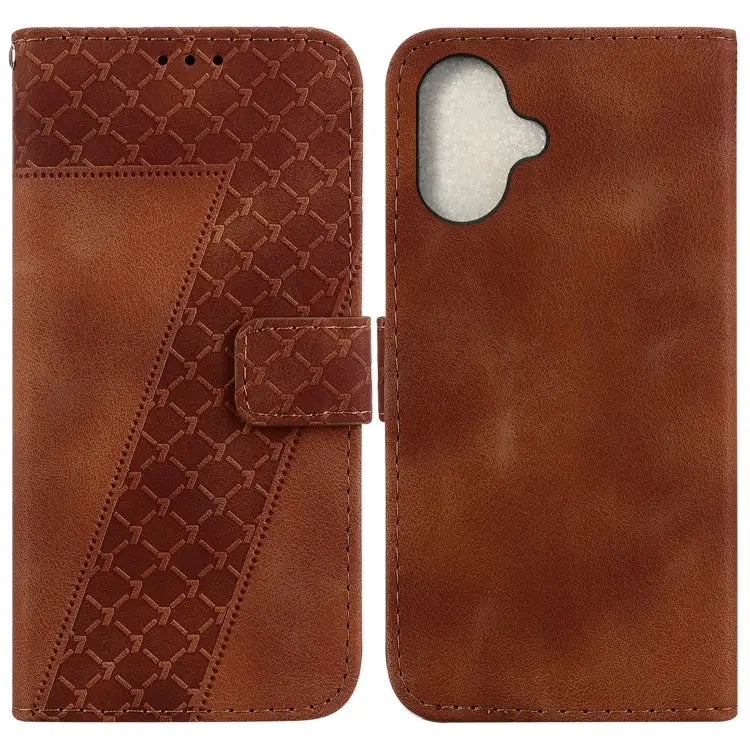 Seven-shaped Embossed Leather Phone Case For iPhone 16 For iPhone 15 Pro Max For iPhone 15 Pro For iPhone 15 Plus