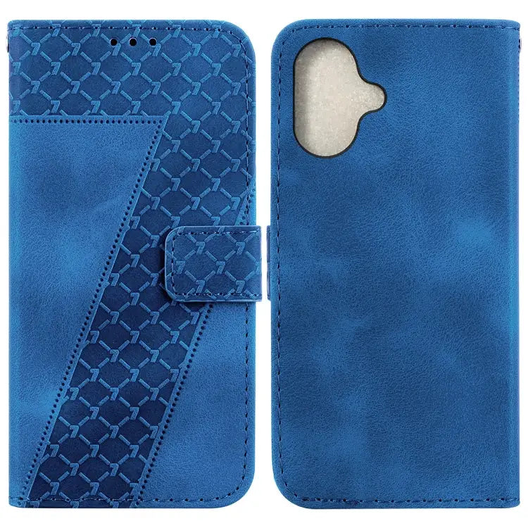 Seven-shaped Embossed Leather Phone Case iPhone 16e For iPhone 16 Pro Max For iPhone 16 Pro For iPhone 16 Plus