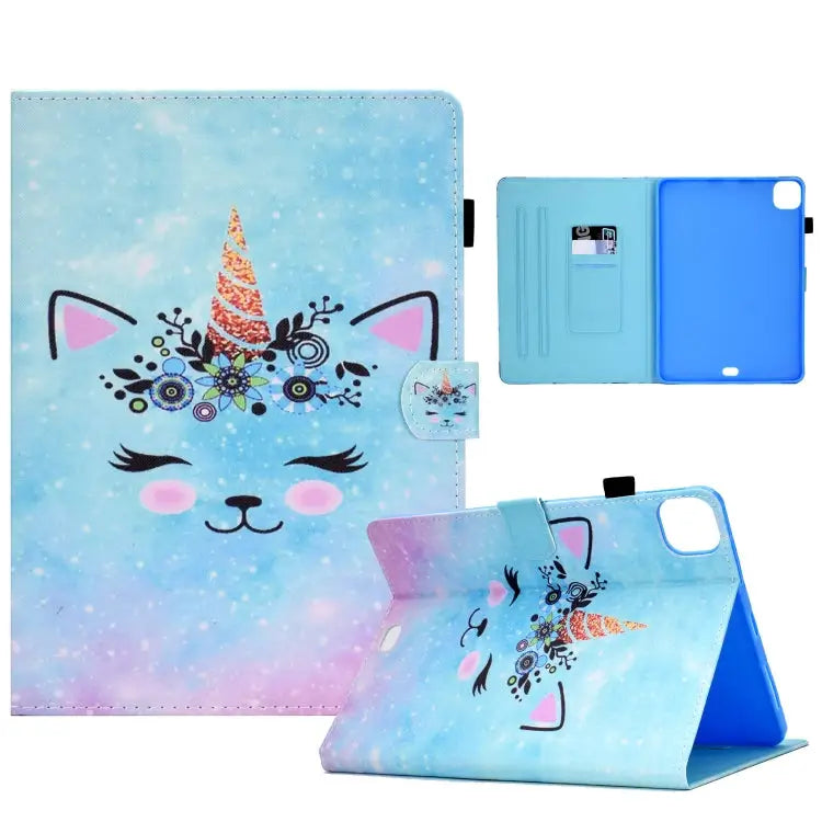 Sewing Pen Slot Leather Tablet Case For iPad 9.7 2018 & 2017 For iPad 10.2 2020 & 2019 For iPad Pro 11 inch 2021 & 2020